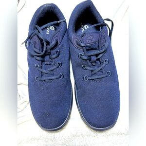 Blue Low-Top Canvas Sneakers